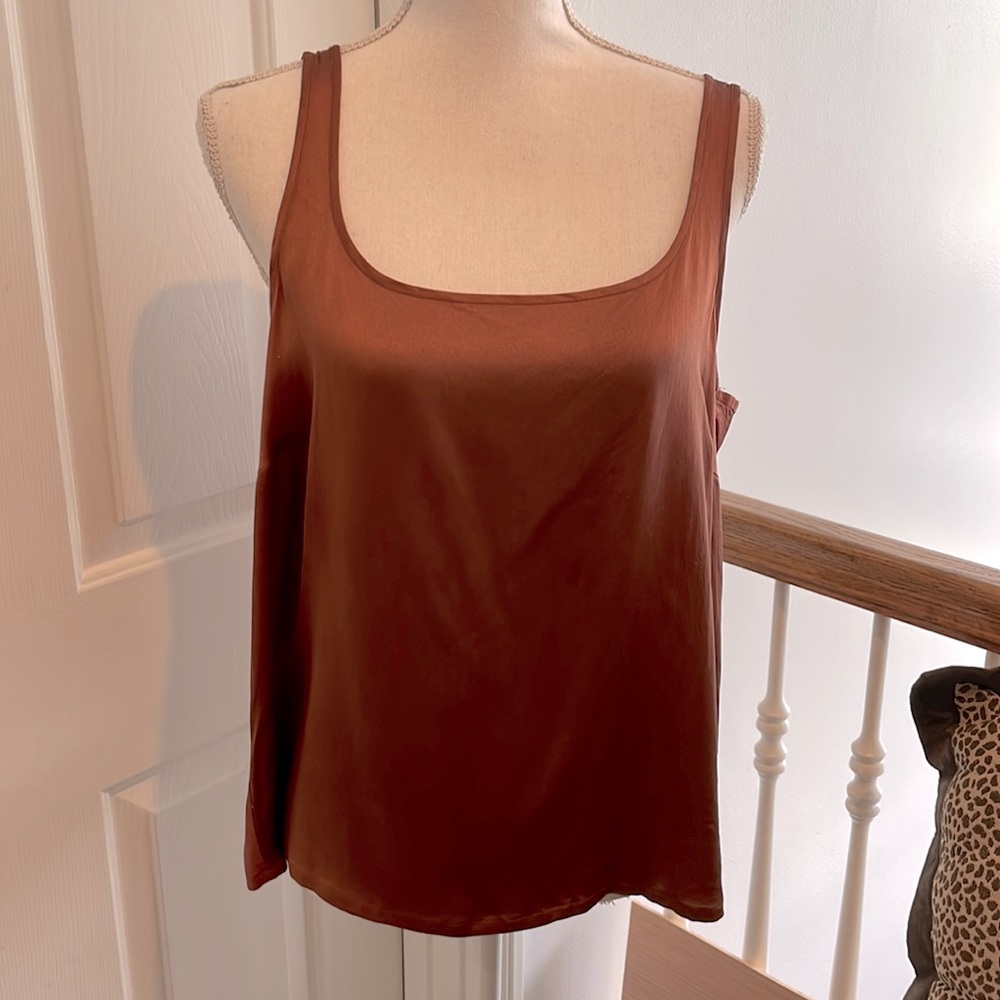 Escada Vintage Russet Silk Sleeveless Top